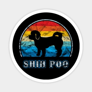 Shih Poo Vintage Design Dog Magnet